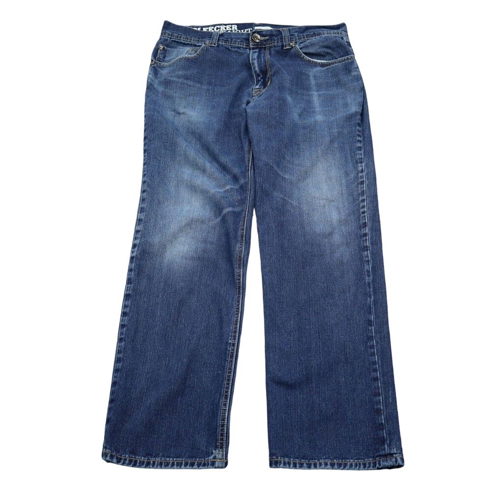 DKNY Jeans Pants Mens 36 Blue Straight Leg Mid Rise 5 Pocket Design Bottoms
